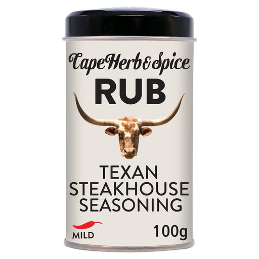 Cape Herb & Spice Texan Steakhouse Seasoning Rub Tin 100g Botiga