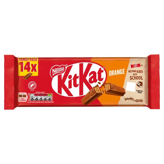 KitKat 2 Finger Orange Chocolate Biscuit Bar 14 x 20.7g Botiga