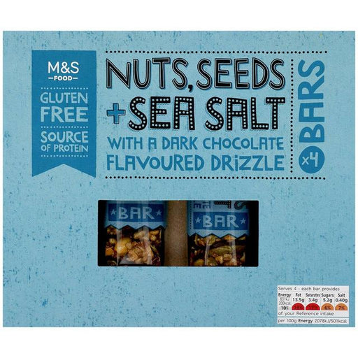 M&S Nuts, Seeds & Sea Salt Bars 4 x 40g Botiga