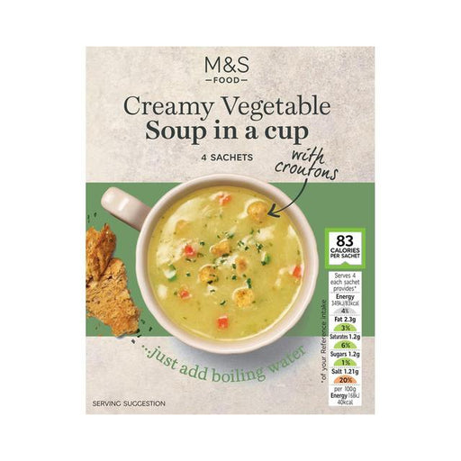 M&S Creamy Vegetable Cup Soup 4 x 22g Botiga