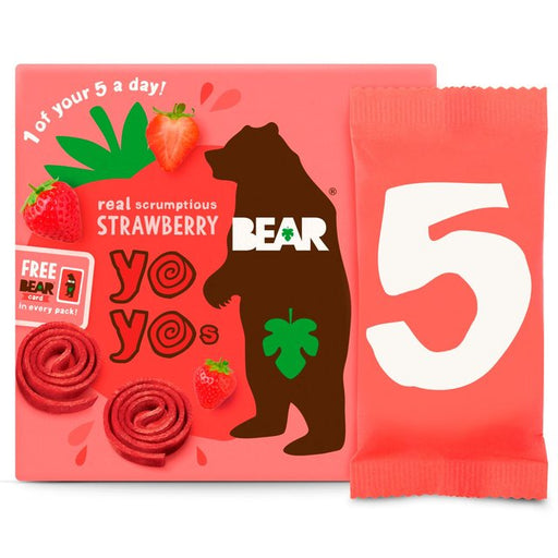 BEAR Fruit Yoyos Strawberry Multipack 5 x 20g Botiga