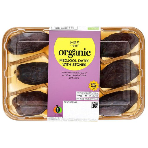 M&S Organic Medjool Dates with Stones 180g Botiga