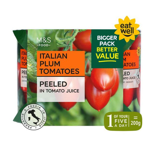 M&S Italian Peeled Plum Tomatoes 4 x 400g Botiga