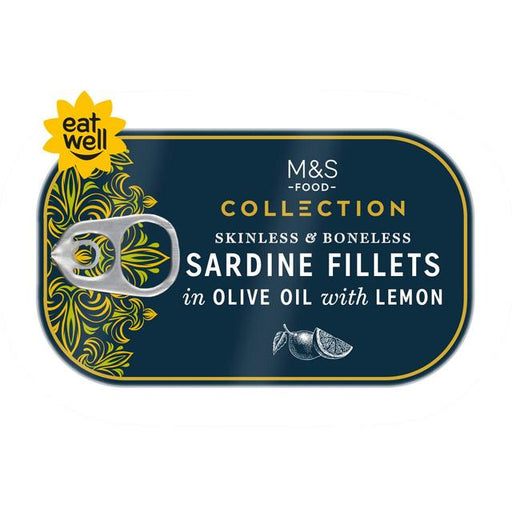 M&S Sardine Fillets with Lemon 125g Botiga