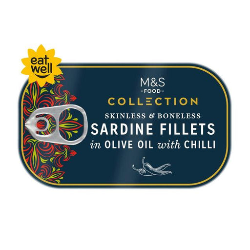 M&S Sardine Fillets with Chilli 120g Botiga