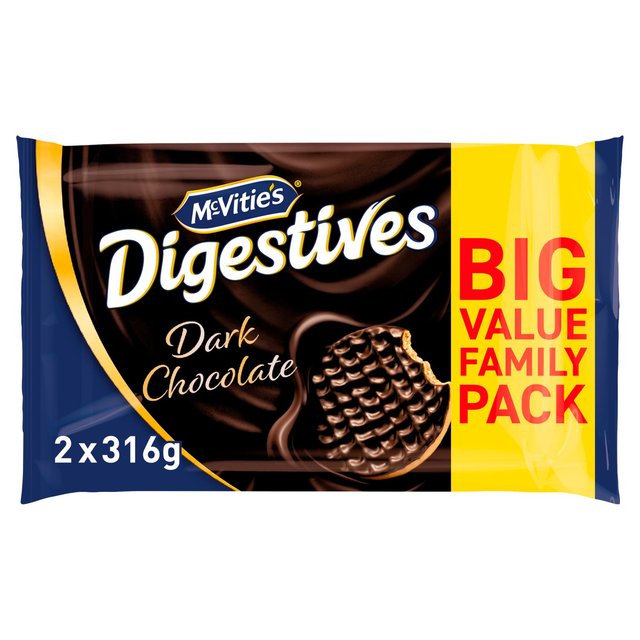 McVitie's Dark Chocolate Digestives Biscuits Twin Pack 2 x 316g Botiga