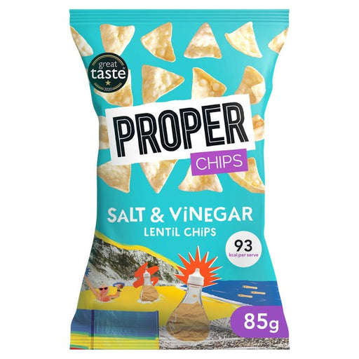 PROPERCHIPS Salt & Vinegar Lentil Chips 85g Botiga