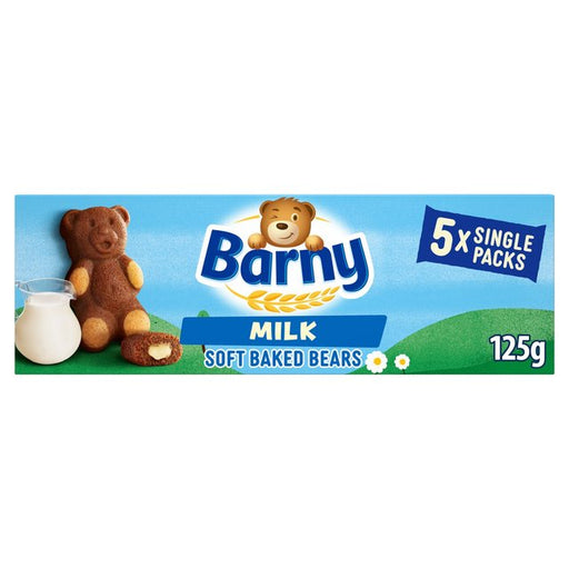 Barny Milk Sponge Bears Biscuits 5 Pack Multipack 5 x 25g Botiga