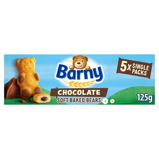 Barny Chocolate Sponge Bears Biscuits 5 Pack Multipack 5 x 25g Botiga