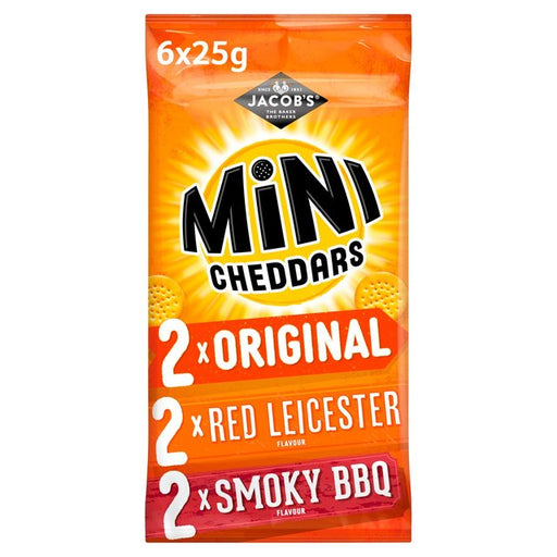 Jacob's Mini Cheddars Variety Multipack Baked Snacks 6 per pack Botiga