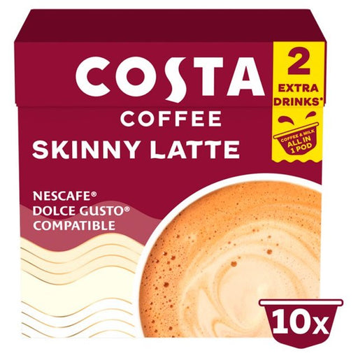 Costa Coffee Nescafe Dolce Gusto Compatible Skinny Latte 10 per pack Botiga