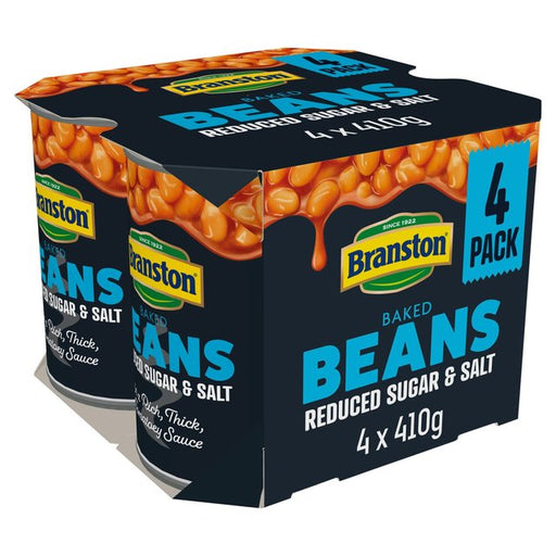 Branston Beans Reduced Salt and Sugar 4 x 410g Botiga