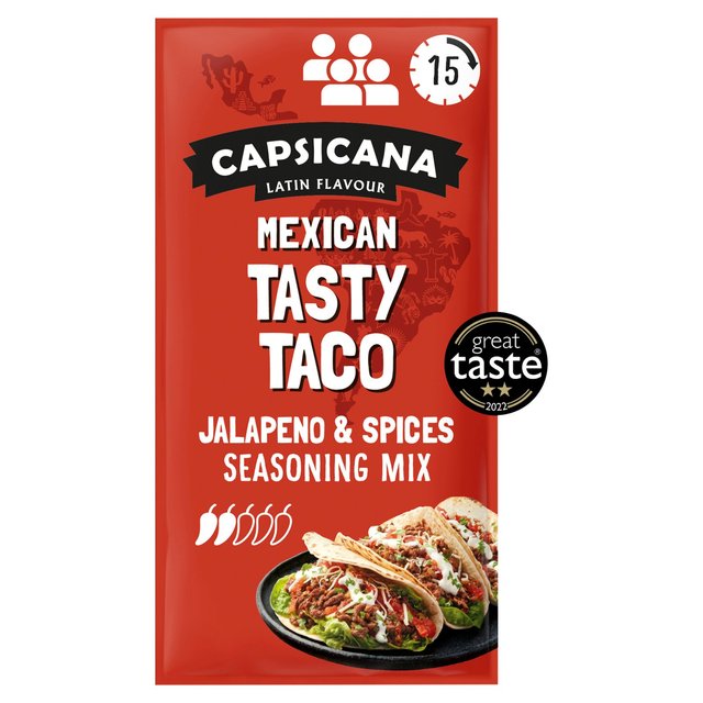 Capsicana Mexican Tasty Taco Seasoning Mix Medium/Mild 28g Botiga