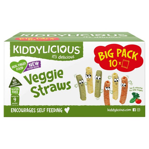 Kiddylicious Veggie Straws Baby Snacks Big Pack 10 x 12g Botiga