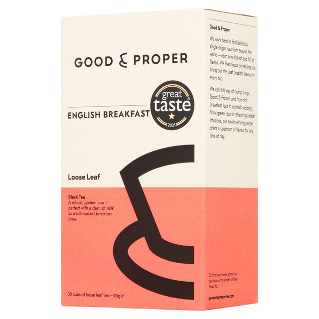 Good & Proper Tea - Loose Leaf English Breakfast Tea 90g Botiga