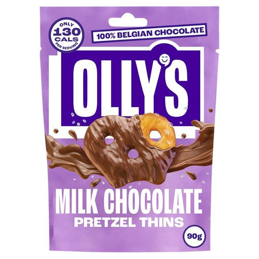 Olly's Pretzel Thins - Salted Milk Chocolate 90g Botiga