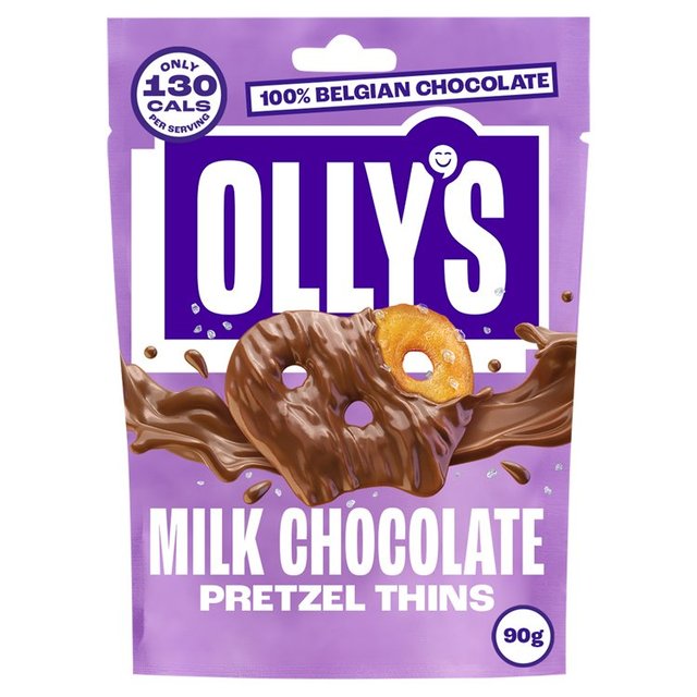 Olly's Pretzel Thins - Salted Milk Chocolate 90g Botiga