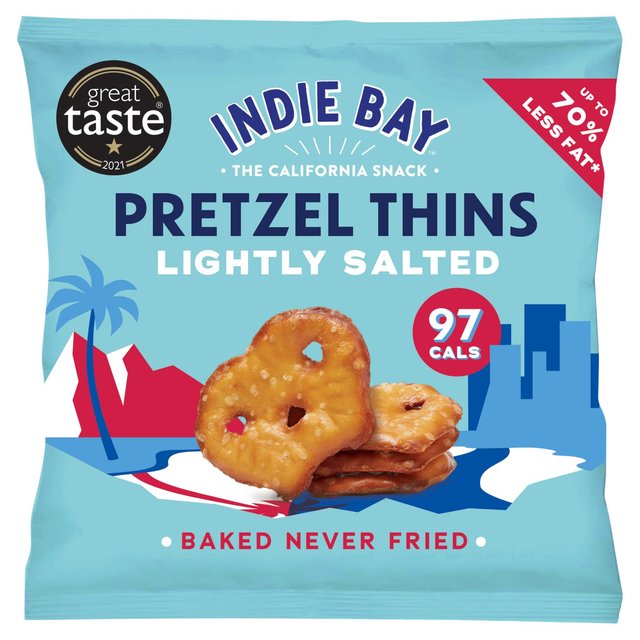 Indie Bay Snacks Pretzel Thins Lightly Salted 24g Botiga