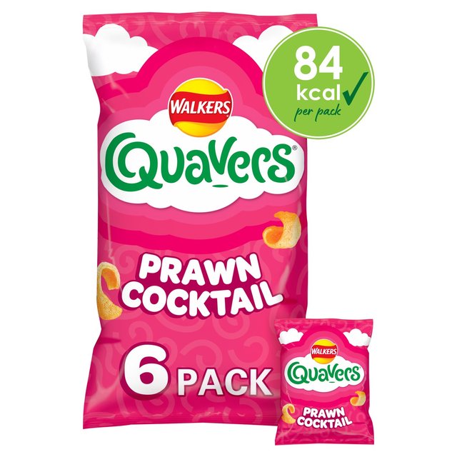 Walkers Quavers Prawn Cocktail Multipack Snacks 6 per pack Botiga