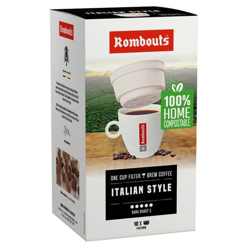 Rombouts Italian Style Compostable One Cup Filter Coffee 10 x 1 per pack Botiga
