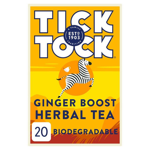 Tick Tock Wellbeing Ginger Boost 20 per pack Botiga