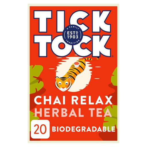 Tick Tock Wellbeing Chai Relax 20 per pack Botiga