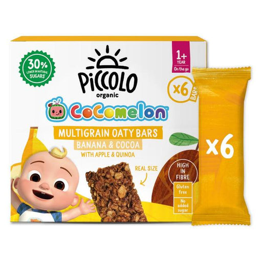 Piccolo Banana & Cocoa Organic Mighty Oaty Bars, 12 mths+ 120g Botiga