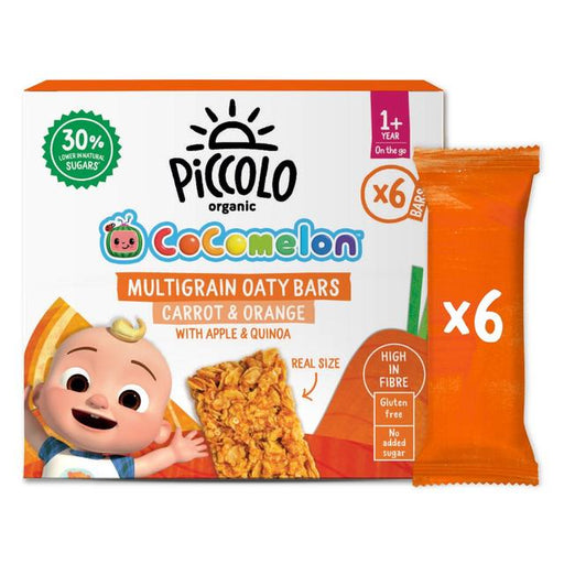 Piccolo Carrot & Orange Organic Mighty Oaty Bars, 12 mths+ 120g Botiga