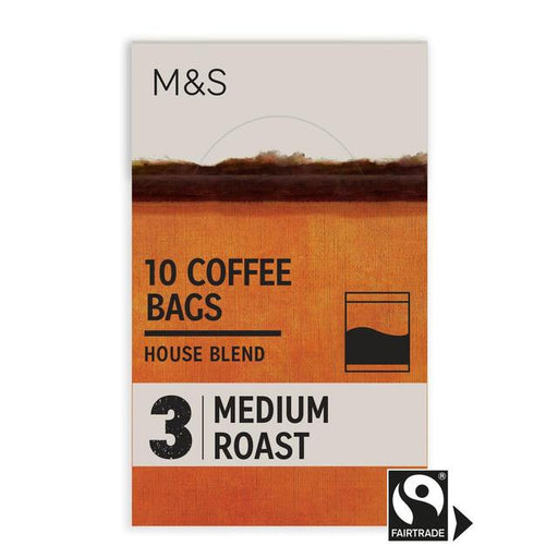 M&S Individually Wrapped House Blend Coffee Bags 10 x 7.5g Botiga