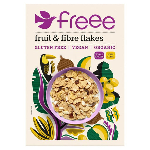 Freee Organic Gluten Free Fruit and Fibre Flakes 375g Botiga