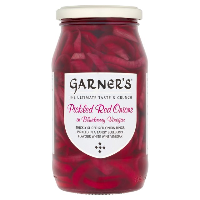 Garners Pickled Red Onions in Blueberry Vinegar 430g Botiga