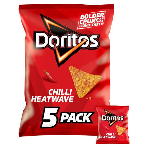 Doritos Chilli Heatwave Tortilla Chips Multipack Crisps 5 per pack Botiga