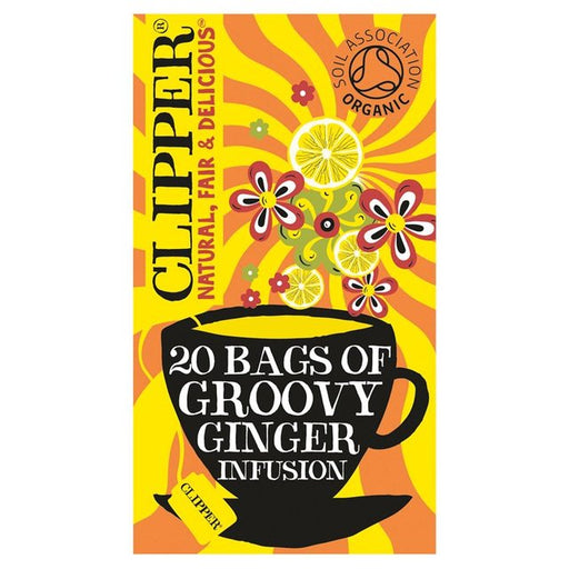 Clipper Groovy Ginger, Hemp, Lemongrass & Ginger Organic Infusion 20 per pack Botiga