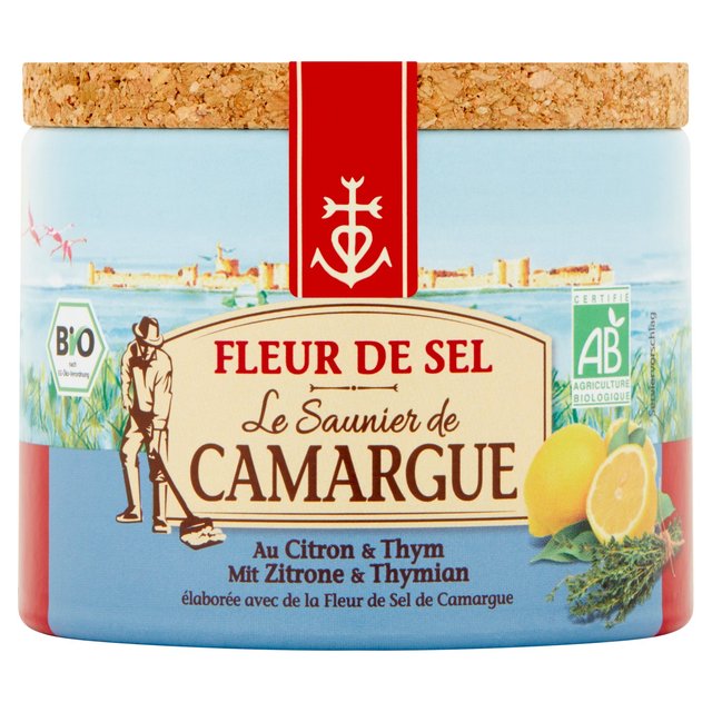 Saunier de Camargue Lemon & Thyme Fleur De Sel Sea Salt 125g Botiga