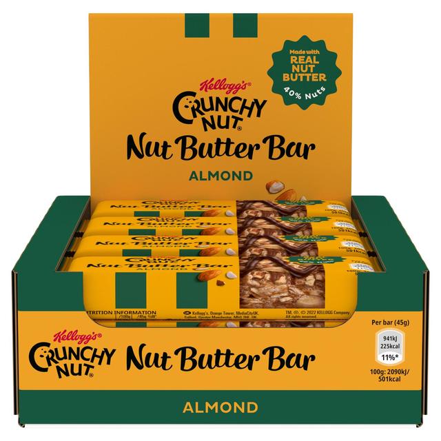 Kellogg's Crunchy Nut Nut Butter Bars Almond 12 x 45g Botiga