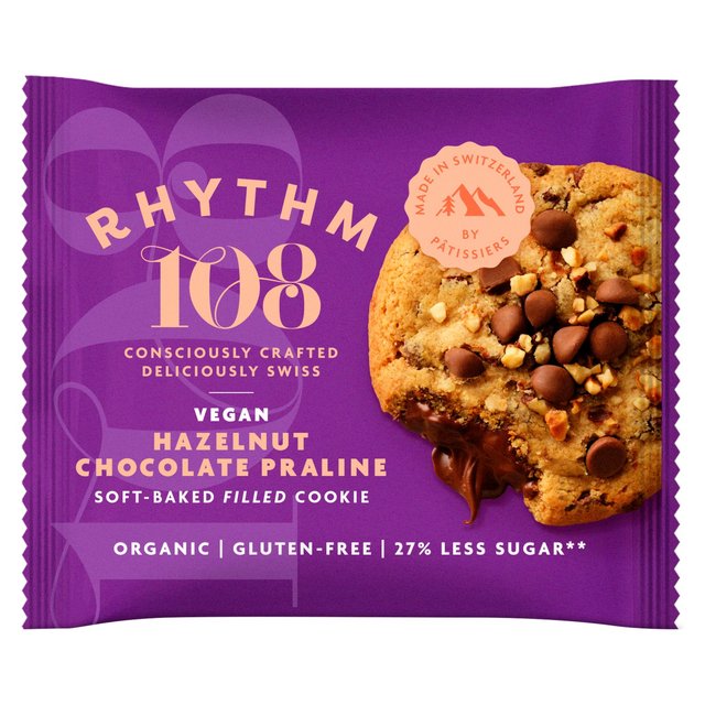 Rhythm 108 Swiss Vegan Hazelnut Chocolate Praline Soft-Baked Filled Cookie 50g Botiga