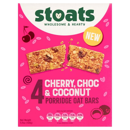 Stoats Cherry, Choc & Coconut Bar Multipack 4 x 42g Botiga