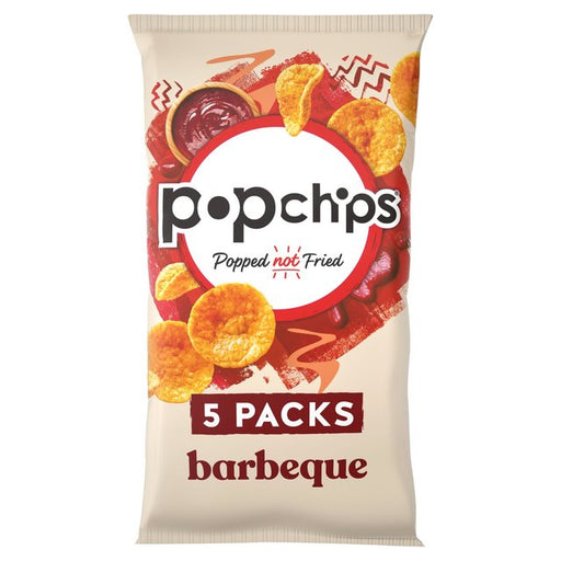 popchips Barbeque Multipack Crisps 5 per pack Botiga