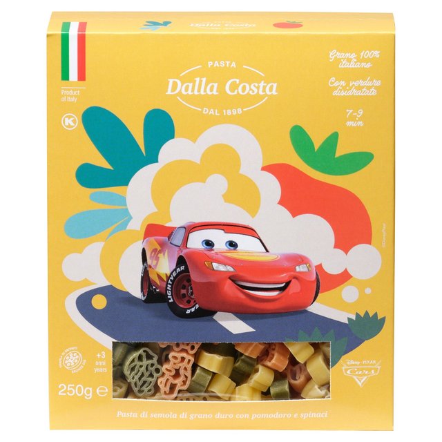 Dalla Costa Disney Cars Tricolour Pasta 250g Botiga