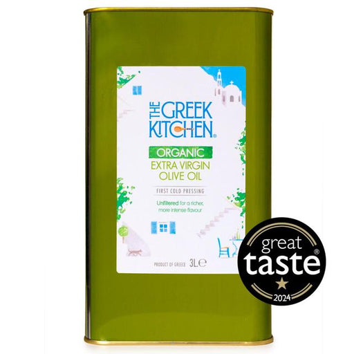 The Greek Kitchen Organic Unfiltered Extra Virgin Olive Oil 3L Botiga