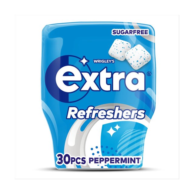 Extra Refreshers Peppermint Sugarfree Chewing Gum Bottle 30 Pieces 67g Botiga