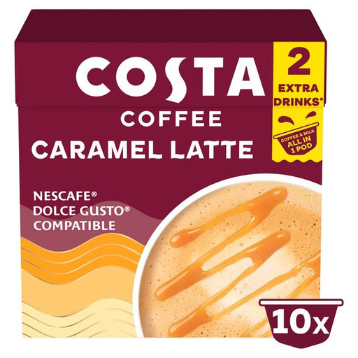 Costa Coffee Nescafe Dolce Gusto Compatible Caramel Latte 10 per pack Botiga