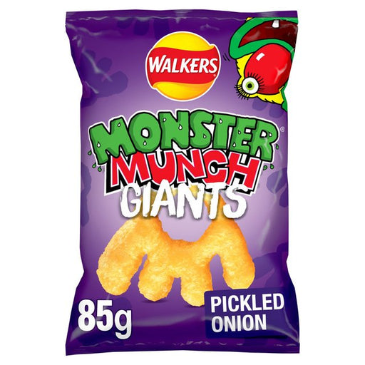 Walkers Monster Munch Giants Pickled Onion Sharing Bag Snacks 85g Botiga