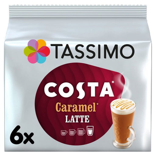 Tassimo Costa Caramel Latte Coffee Pods 6 per pack Botiga