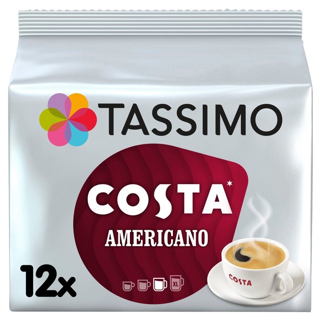 Tassimo Costa Americano Coffee Pods 12 per pack Botiga