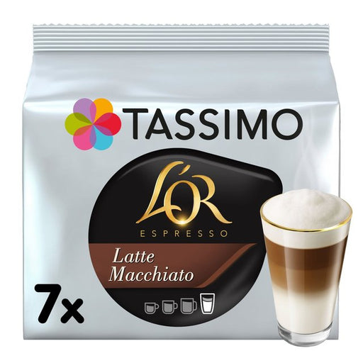 Tassimo L'OR Latte Macchiato Coffee Pods 7 per pack Botiga