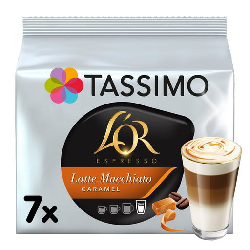 Tassimo L'OR Caramel Latte Macchiato Coffee Pods 7 per pack Botiga