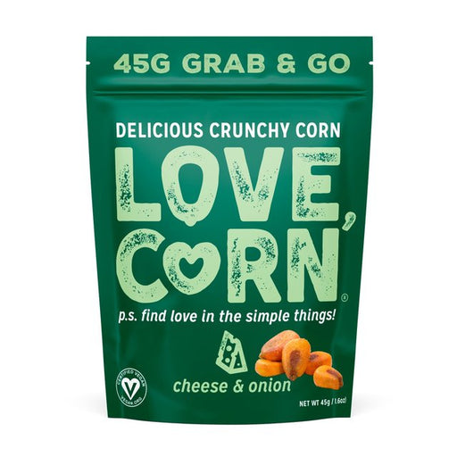 LOVE CORN Cheese & Onion Crunchy Corn 45g Botiga