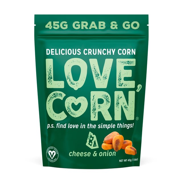 LOVE CORN Cheese & Onion Crunchy Corn 45g Botiga
