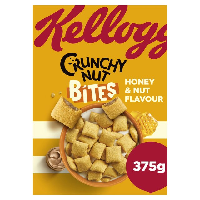 Kellogg's Crunchy Nut Bites Honey & Nut Flavour Breakfast Cereal 375g Botiga